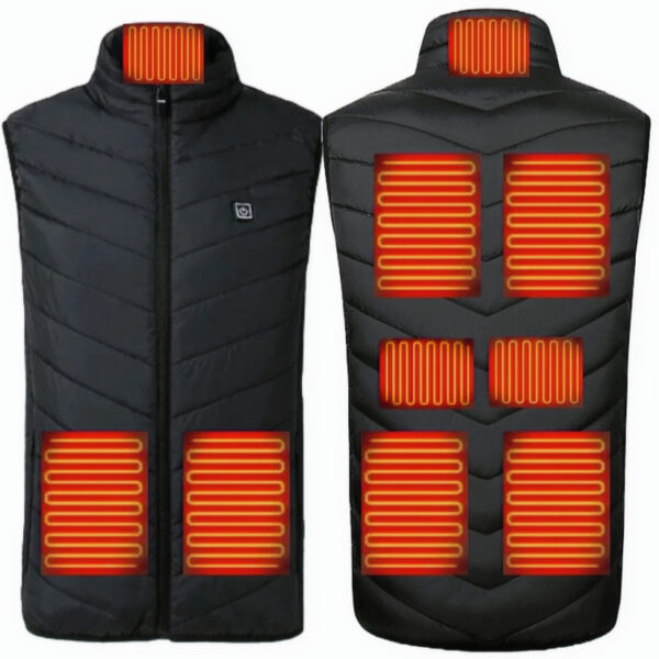 Veste chauffante sans manches noire